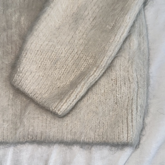 Alexa Chung Alexachung Ivory White Cream Hampton Brushed Alpaca Sweater Jumper - Picture 12 of 17